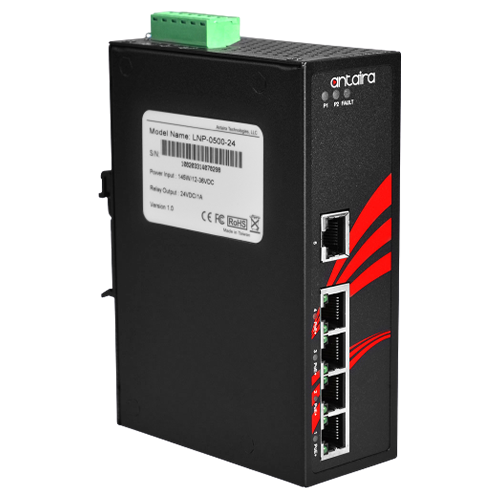 Switch Ethernet Industriel 5 ports 10/100 (dont 4 sont PoE 30W)